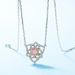 new Ice Flower Cut High Carbon Diamond Flower Necklace S925 Silver Inlaid Colored Gem Clavicle Chain Light Luxury Fashion_ipsvogv.com