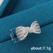Fashionable Ins Minimalist Style Light Luxury Niche Bow Ring, Micro Inlaid Zircon Fashion Accessory_ipsvogv.com