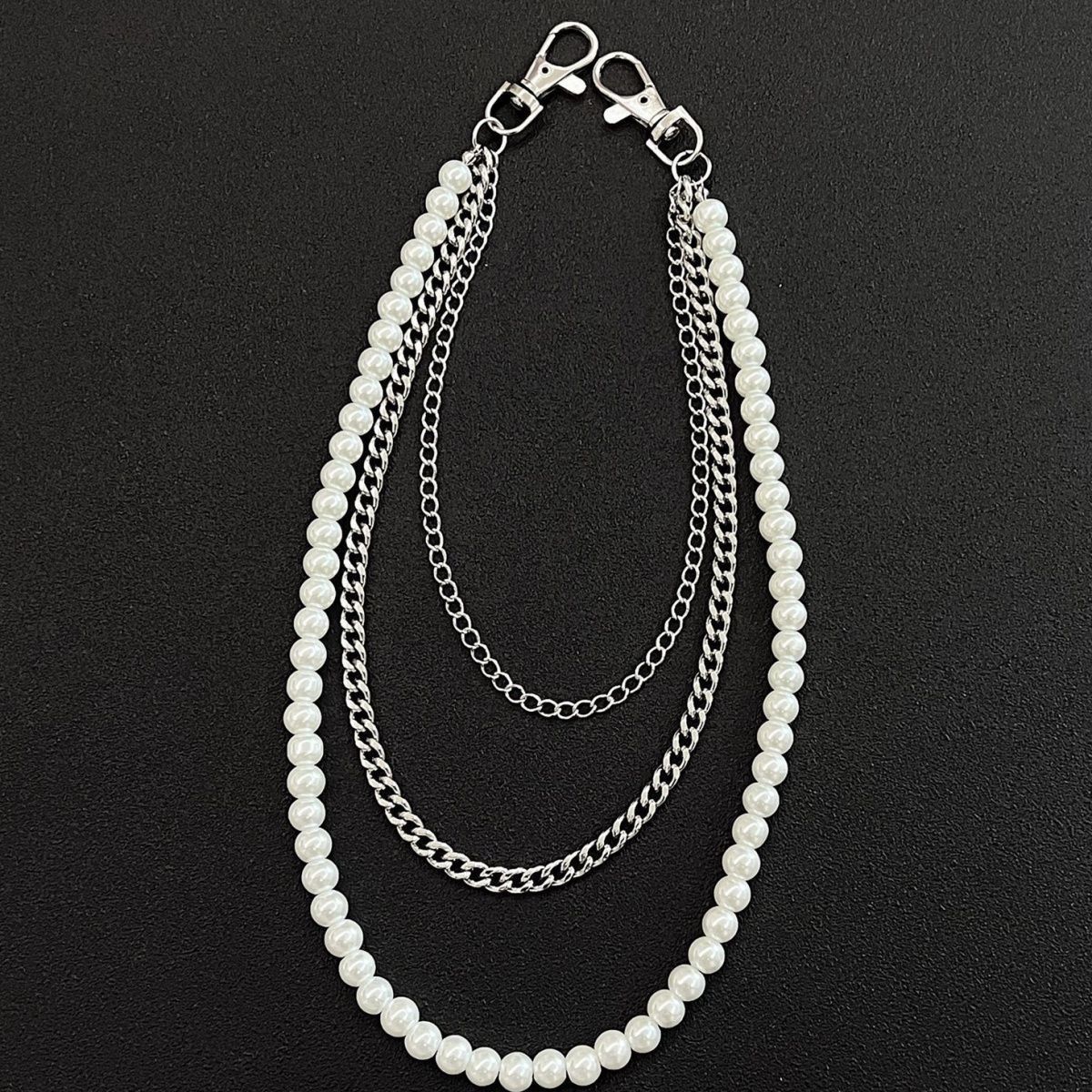 Jewelry Multi Layer Pearl Personalized Hip Hop Punk Waist Jeans Chain Pendant_ipsvogv.com