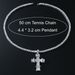 Hip Hop Personality Diamond-Studded Cross Pendant Necklace Men's Cool Disco Tennis Chain Jewelry_ipsvogv.com