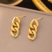 French Chain Gold Exaggerated Earrings Made Of Titanium Steel For Women, Gold-plated And Colorfast_ipsvogv.com