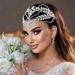 Elegant Bridal Hair Comb With Dual-Prong Design, Handcrafted Crystal Rhinestone Headpiece For Women, Perfect For Weddings And Special Occasions_ipsvogv.com