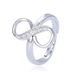 Unisex Simple Diamond Zircon CZ Infinity Symbol Ring Women's 8 Shaped Ring Opening Design Adjustable_ipsvogv.com