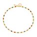 Bohemian style colored glass diamond clavicle chain plated with K real gold chain holiday style travel ethnic style necklace_ipsvogv.com