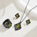Niche jewelry set, versatile Japanese and Korean style, irregular zircon inlaid design, ears necklace, index finger_ipsvogv.com