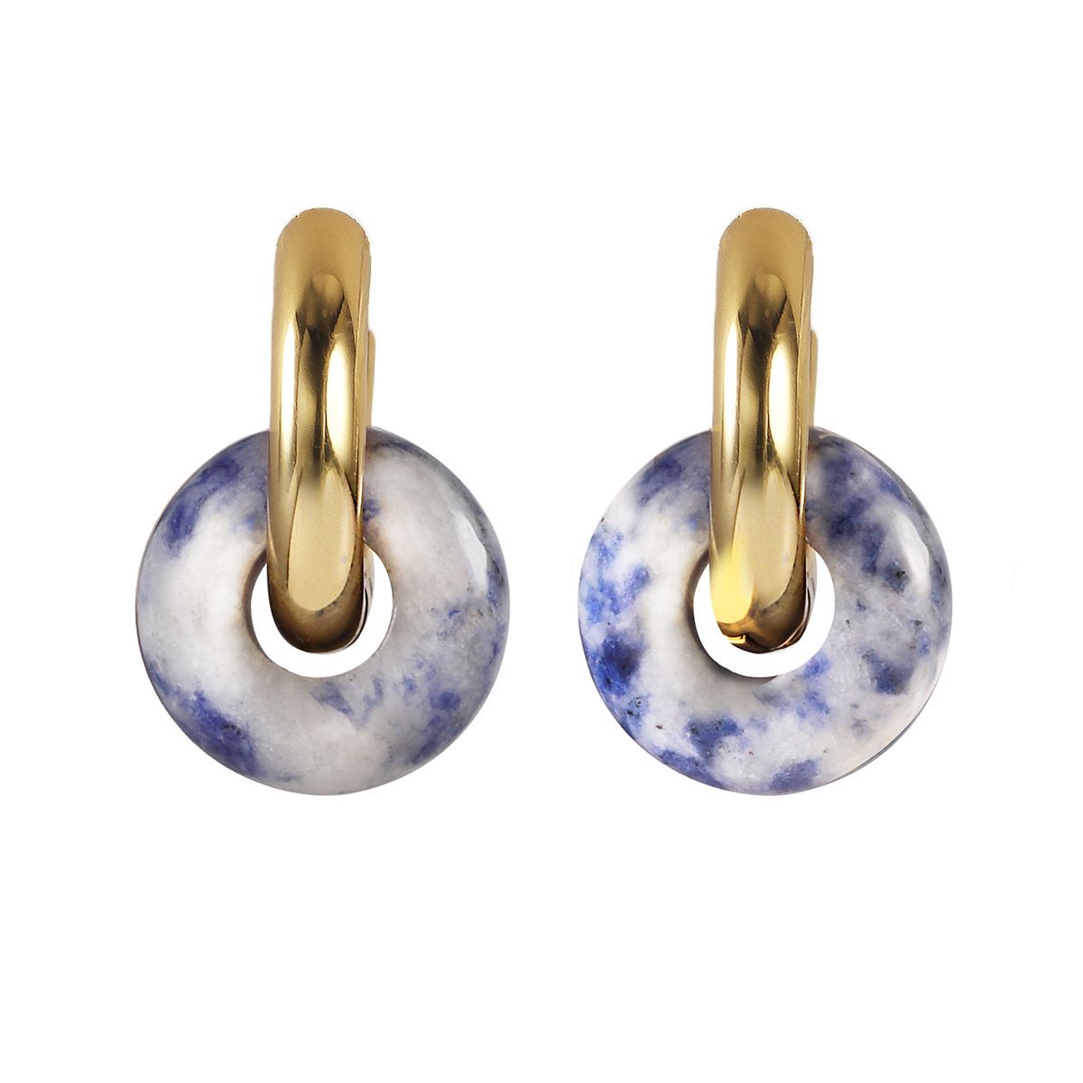 Drop Earrings Retro Popular Synthetic Turquoise Earrings For Women Multi Color Stone Temperament Hong Kong Style Hoop Earrings_ipsvogv.com