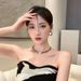 2023 New Design Sense Fashionable Small Fragrance English Leather Rope Splice Letter Internet Red Versatile Necklace_ipsvogv.com