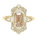Sanjie American Ins New Zircon Classical Style Inlaid Champagne Diamond Ring, Women's Jewelry_ipsvogv.com