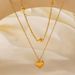 Popular Stainless Steel Double-layer Collarbone Chain With Female Niche Design, Fashionable And Versatile Heart-shaped_ipsvogv.com