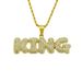 Personalized new KING letter pendant, popular personalized necklace, men's accessories, niche hip hop accessories set_ipsvogv.com