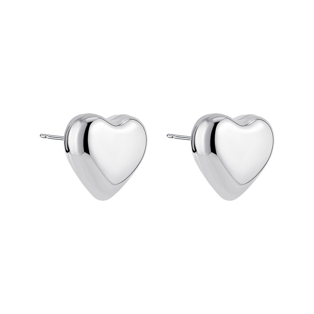 Women’s Jewelry Set Fashion Jewelry Stainless Steel Gold Polished Love Earrings Fashionable Temperament Heart Shaped Earrings_ipsvogv.com