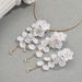 Korean Flower Jewelry Set | Dainty Necklace & Earrings | Fresh Minimalist Design For Women_ipsvogv.com