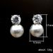Cao Shi Ruili Star Same Style Elegant Women's Simulated Pearl Single Diamond Fashion Dinner Earrings_ipsvogv.com