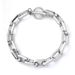 Rectangular OT Buckle Punk Hip Hop Stainless Steel Interlocking O Shaped Men's And W Omen's Titanium Steel One Word Buckle Cuban Bracelet_ipsvogv.com