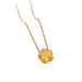 【 Full Body Titanium Steel 】 Stereoscopic Flowers, Personalized And Minimalist, Genuine Gold Necklace In The Stove,_ipsvogv.com