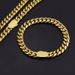 Men's Jewelry Hip Hop Single Sided Spring Buckle Stainless Steel Encryption Round Grinding Chain Cuban Chain Titanium Steel Jewelry Necklace Bracelet_ipsvogv.com