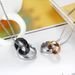 Men's Jewelry Double Ring Interlocking Necklace Pendant Titanium Steel Couple Necklace Stainless Steel_ipsvogv.com