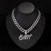Personalized New Product 3D Full Diamond Flame Letter GOTIT Pendant Hip Hop Street Rap Jewelry For Men_ipsvogv.com