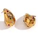Fashion Jewelry, Personalized Stainless Steel Gold-plated Micro Inlaid Hollow Three-dimensional Water Droplet Earrings_ipsvogv.com