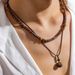 Jewelry Men's Wooden Bead Turquoise Necklace Set Necklace Simple And Versatile Niche Sweater Chain_ipsvogv.com