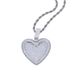 Women's Jewelry Heart-Shaped Cubic Zirconia Pendant Necklace, Hip Hop Style Fashion Chain For Women, Adjustable Length 51-80cm_ipsvogv.com