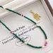 New Chinese Style With Cut Green Jadeite Collarbone Chain, Emerald Natural Stone, Millet Bead Necklace_ipsvogv.com