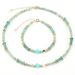 Freshwater Pearl Bamboo Green Aventurine Natural Stone Bracelet Necklace Set Female_ipsvogv.com
