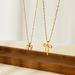 French INS Exquisite Bowknot Stainless Steel Gold-Plated Inlaid Zircon Ribbon Pendant Necklace Waterproof For Women_ipsvogv.com