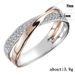 Designer simple personality X shape alloy two-tone ring popular jewelry_ipsvogv.com