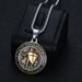 New Style Jewelry Titanium Steel Gold-Plated Epoxy Western Medieval Knights Templar Pendant Necklace_ipsvogv.com