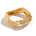 Fashion Geometric Metal Smooth Spring Bracelet With Irregular Wave Opening Design_ipsvogv.com