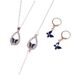 New summer classic trend butterfly necklace bracelet earrings personality versatile multi color oil drop diamond jewelry_ipsvogv.com