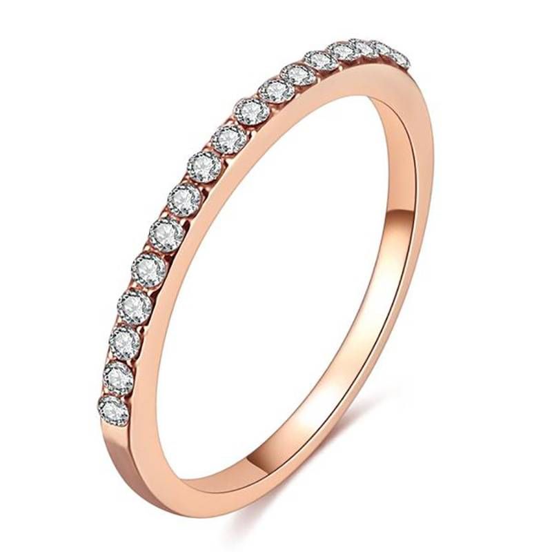 Minimalist women's micro-inset zircon ring with index finger ring gift influencer_ipsvogv.com