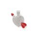 Hip Hop Diamond Red Love Necklace With One Arrow Through Heart Environmental Protection Electroplated Cupid Pendant_ipsvogv.com