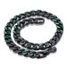 Men's Jewelry Necklace Jewelry Green Ghost Diamond Necklace Versatile Titanium Steel Cuban Chain Hip Hop Jewelry_ipsvogv.com