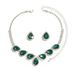 Fashion Round Crystal New Women's Diamond-Studded Alloy Necklace Earrings_ipsvogv.com