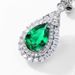 S925 Silver Cultured Emerald Earrings For Women Fully Inlaid With Gemstones Retro Noble Style_ipsvogv.com