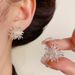 Niche S Silver Needle Metal Dandelion Fireworks Elegant Fashion Light Luxury Versatile Design Sense Earrings_ipsvogv.com