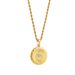 Vacuum Plated Devil Eye Necklace For Women Simple Commuter Round Eye Diamond Plated Necklace_ipsvogv.com