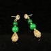 Electroplated True Gold Green Stone Palace Style Bow Double Layer Versatile Necklace_ipsvogv.com
