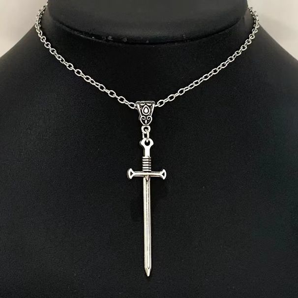 Bead Sword Necklace Black Ethnic New Style Pendant Fashionable And Exquisite_ipsvogv.com