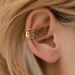 fashion personality punk style skeleton hand spine ear bone clip earrings no ear piercing ear clip ear jewelry_ipsvogv.com