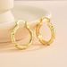 Women’s Jewelry Set Fashion Copper Plated Real Gold Metal Style Hoop Earrings Niche Design High End Light Luxury Earrings Jewelry For Women_ipsvogv.com