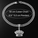 Hip Hop Full Diamond Crown Letter Pendant Cuban Chain Trendy Nightclub Personalized Men's Necklace Accessories_ipsvogv.com