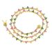 2mm Zircon Tennis Hip-Hop Mixed Weave Flower Shape Three-Prong Stacked Colorful Necklace_ipsvogv.com