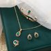 Jewelry Set Women's Water Drop Gem Series Necklace Earrings Ring Bracelet Four piece Set _ipsvogv.com