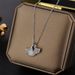 Titanium Steel Necklace Rose Gold Ginkgo White Fritillaria One Rich And Simple Leaf Micro Inlaid Collar Chain Jewelry_ipsvogv.com