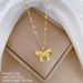 Butterfly 【 】 Knot Zircon Light Luxury Charm Gorgeous Full Diamond Necklace Women's Versatile Clavicle Titanium Steel 【 】_ipsvogv.com