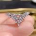 Cao Shi's New Fashionable V-shaped Micro Inlaid Zircon For Princess Engagement Commitment Ring_ipsvogv.com