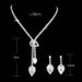 Cross Border Jewelry Wholesale Europe And America Wedding Dinner Accessories Personalized Rhinestone Necklace Earrings Set Bridal Necklace_ipsvogv.com